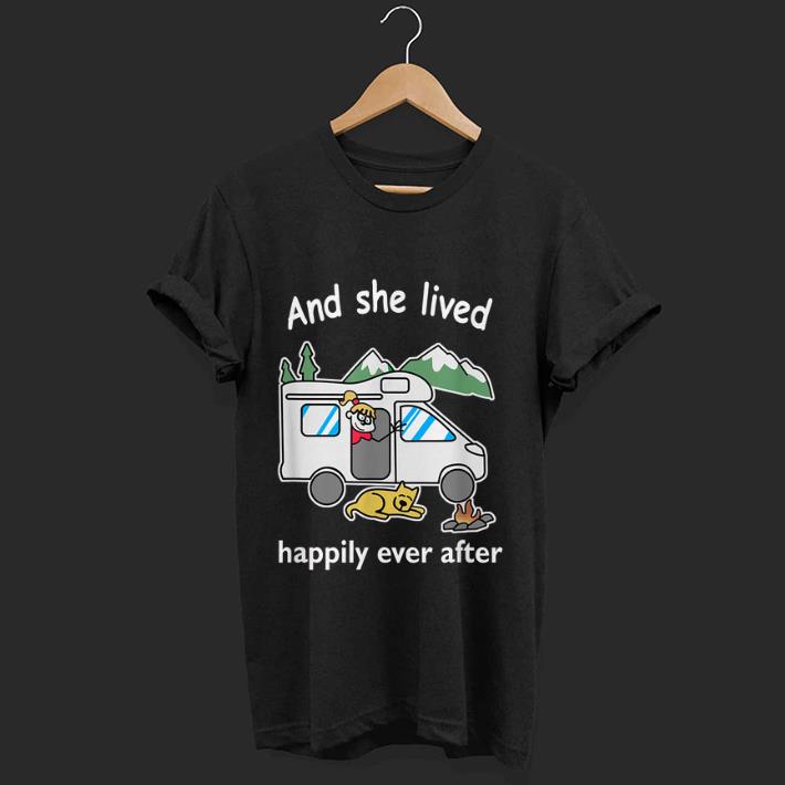Official And she lived happily ever after Camping Dog shirt 1 - Official And she lived happily ever after Camping Dog shirt