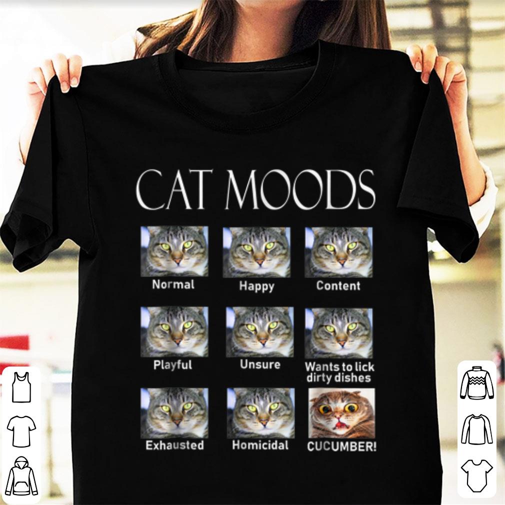 Official Cat Moods Cucumber shirt 1 - Official Cat Moods Cucumber shirt