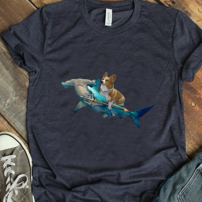 Original Corgi Riding a Hammerhead shark shirt 1 - Original Corgi Riding a Hammerhead shark shirt