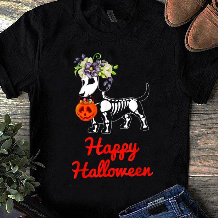 Original Dachshund Skeleton Pumpkin Happy Halloween shirt 1 - Original Dachshund Skeleton Pumpkin Happy Halloween shirt