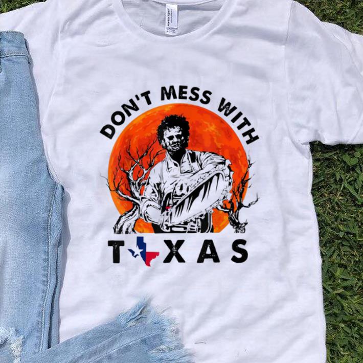 Original Leatherface Don t Mess With Vintage Texas Halloween Sunset shirt 1 - Original Leatherface Don't Mess With Vintage Texas Halloween Sunset shirt