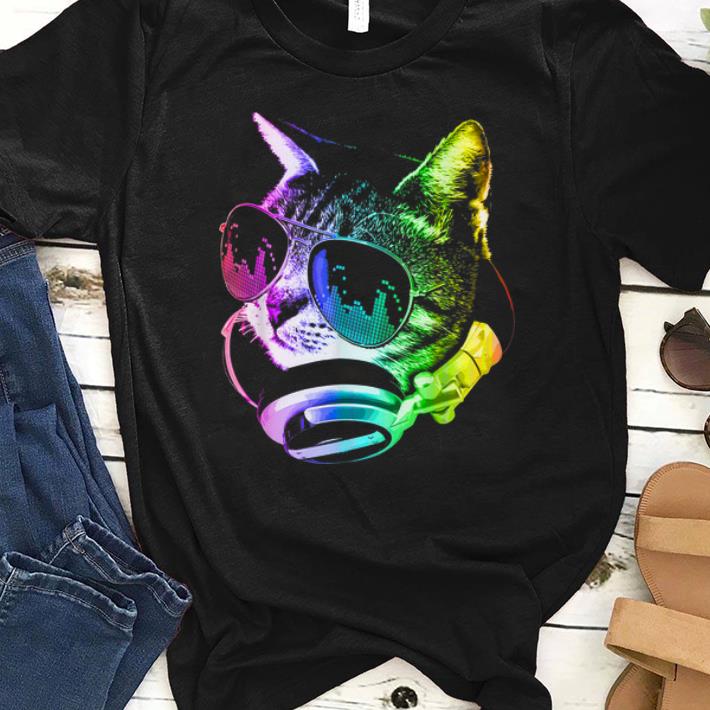 Original Rainbow Music Dj Cat shirt 1 - Original Rainbow Music Dj Cat shirt