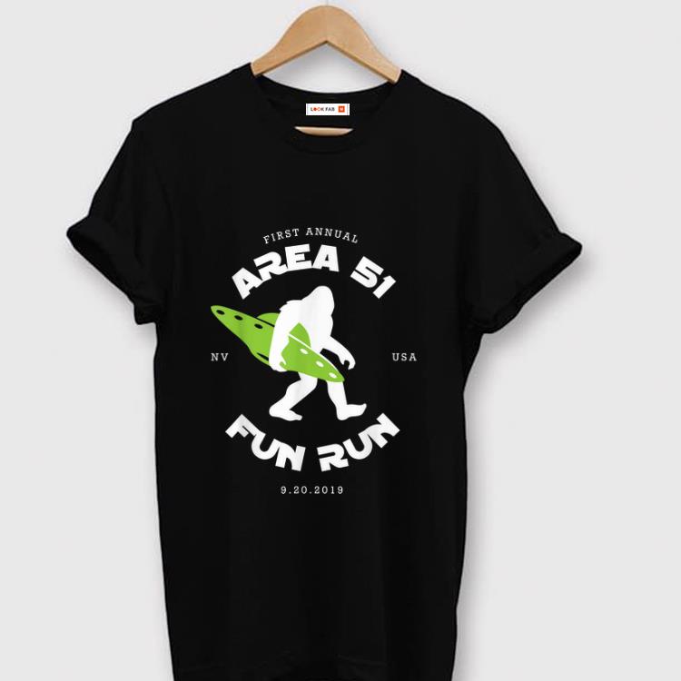 Premium First Annual Area 51 Fun Run Bigfoot Ufo shirt 1 - Premium First Annual Area 51 Fun Run Bigfoot Ufo shirt