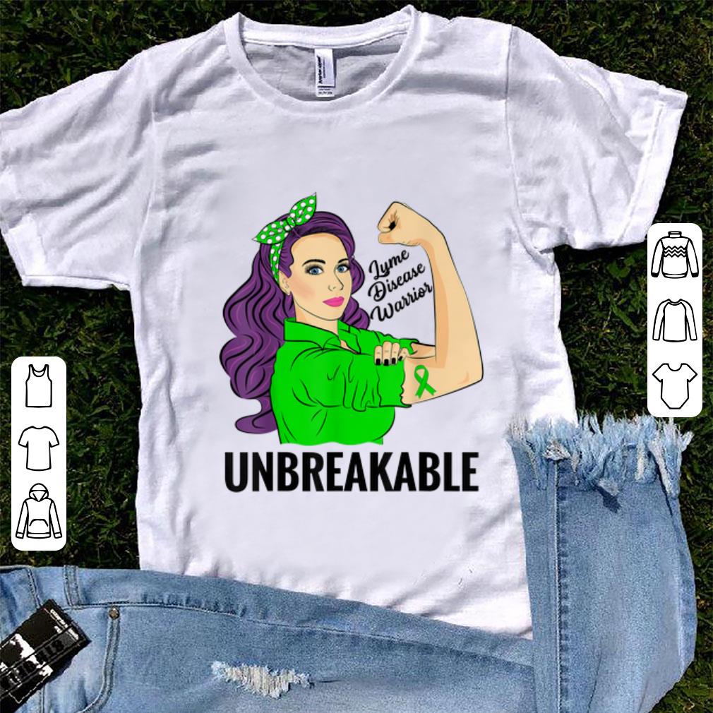 Premium Green Lyme Disease Warrior Unbreakable Awareness shirt 1 - Premium Green Lyme Disease Warrior Unbreakable Awareness shirt