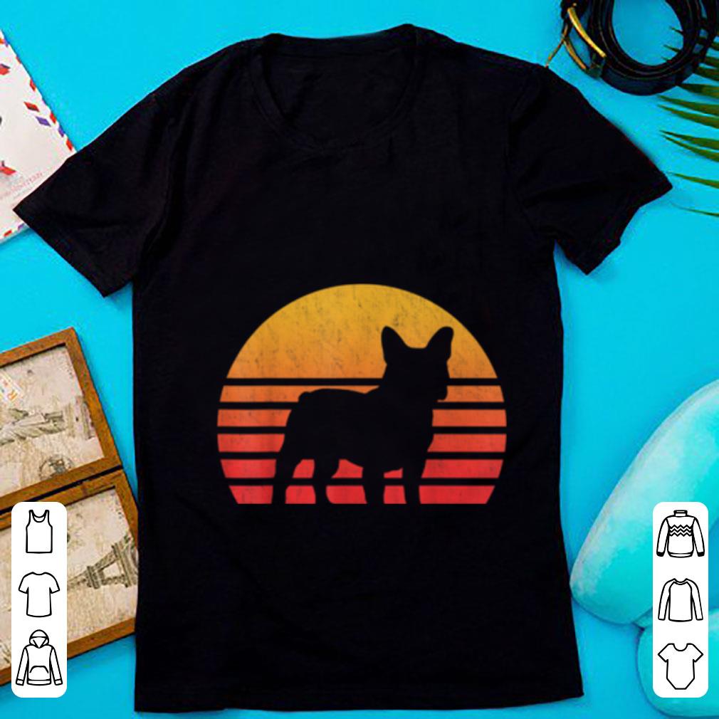 Premium Vintage Retro Sunset French Bulldog Silhouette shirt 1 - Premium Vintage Retro Sunset French Bulldog Silhouette shirt