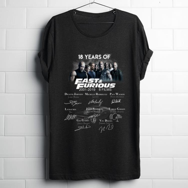Pretty 18 Years Of Fast And Furious Signature Character shirt 1 - Pretty 18 Years Of Fast And Furious Signature Character shirt