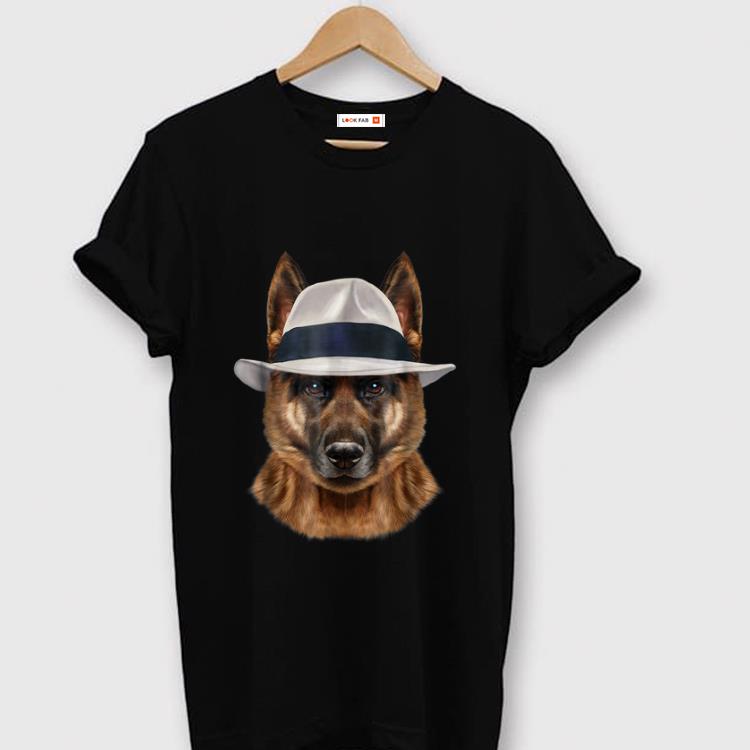 Pretty German Shepherd Dog in Fedora Hat shirt 1 - Pretty German Shepherd Dog in Fedora Hat shirt