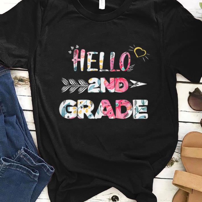 Pretty Hello 2nd Grade Back To Shool Floral shirt 1 - Pretty Hello 2nd Grade Back To Shool Floral shirt