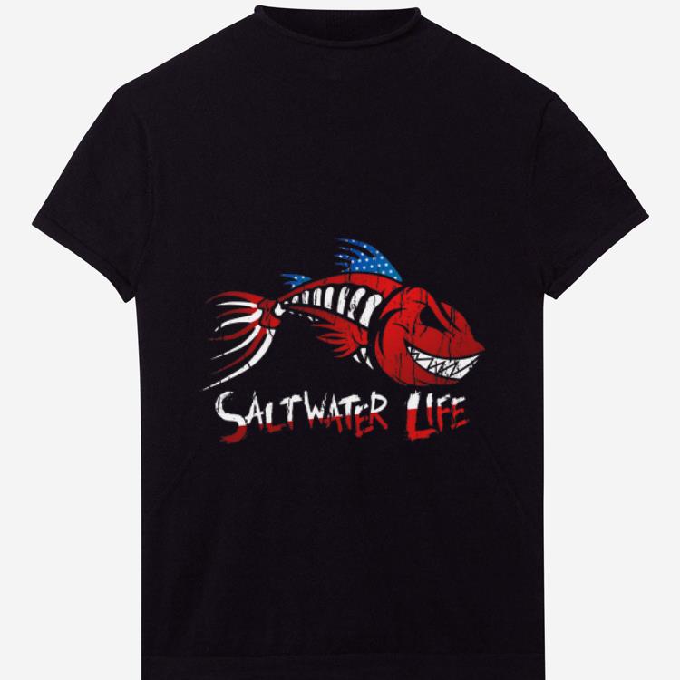 Pretty Saltwater Life fishbone American shirt 1 - Pretty Saltwater Life fishbone American shirt