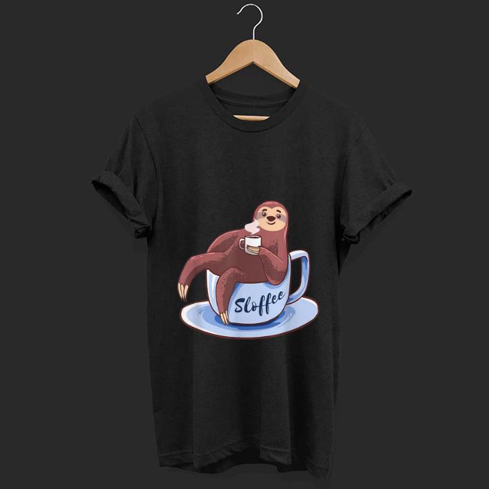 Pretty Sloffee Sloth Lying On A Cup Of Coffee Sloffee Meme shirt 1 - Pretty Sloffee Sloth Lying On A Cup Of Coffee Sloffee Meme shirt