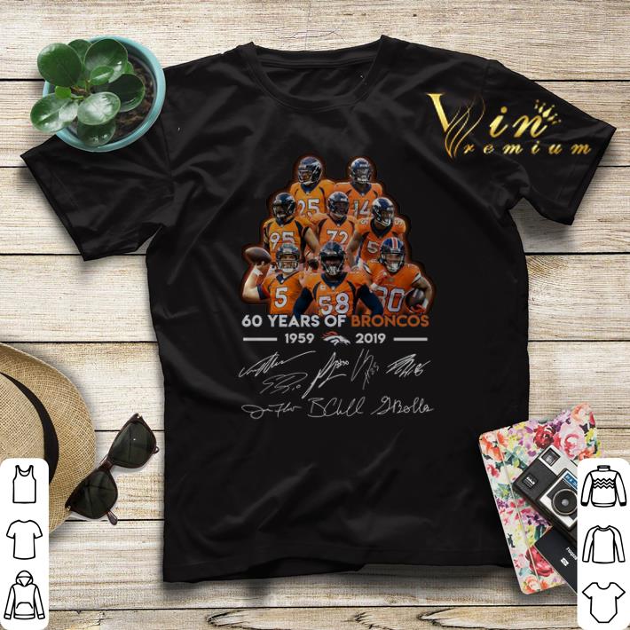 Signatures 60 years of Broncos 1959 2019 shirt 4 - Signatures 60 years of Broncos 1959-2019 shirt