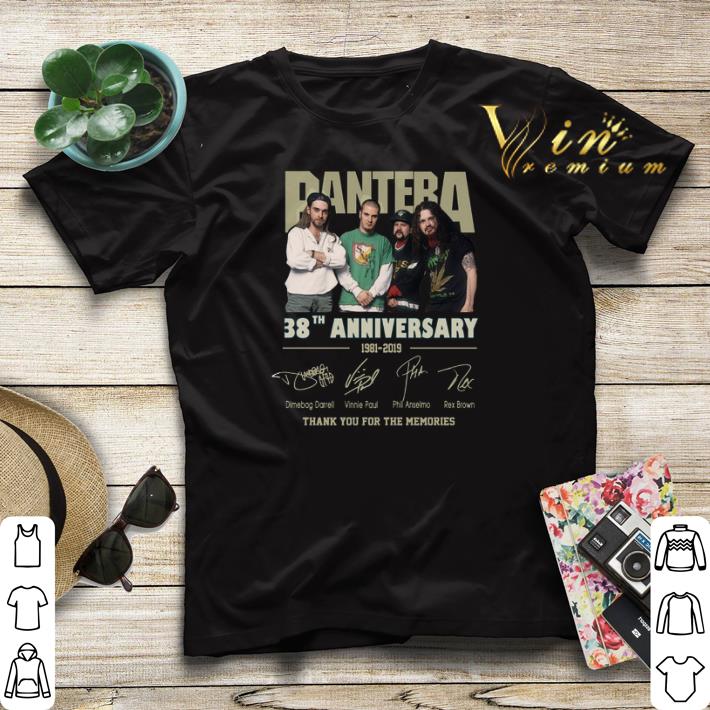 Thank you for the memories Pantera 38th anniversary 1981 2019 shirt 4 - Thank you for the memories Pantera 38th anniversary 1981-2019 shirt