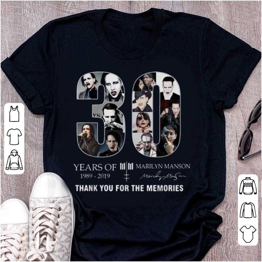 Awesome 30 Years Of Marilyn Manson 1989 2019 Signature shirt 1 - Awesome 30 Years Of Marilyn Manson 1989-2019 Signature shirt