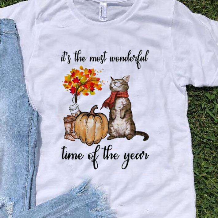 Awesome Autumn Cats It s The Most Wonderful Time Of The Year shirt 1 - Awesome Autumn Cats It's The Most Wonderful Time Of The Year shirt