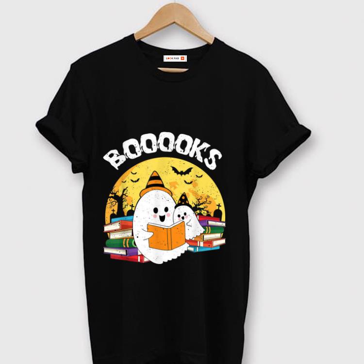Awesome Booooks Ghost Boo Reading Books Halloween shirt 1 - Awesome Booooks Ghost Boo Reading Books Halloween shirt