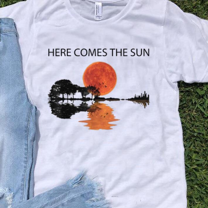 Awesome Here Comes The Sun Guitar Lake Blood Moon shirts 1 - Awesome Here Comes The Sun Guitar Lake Blood Moon shirts