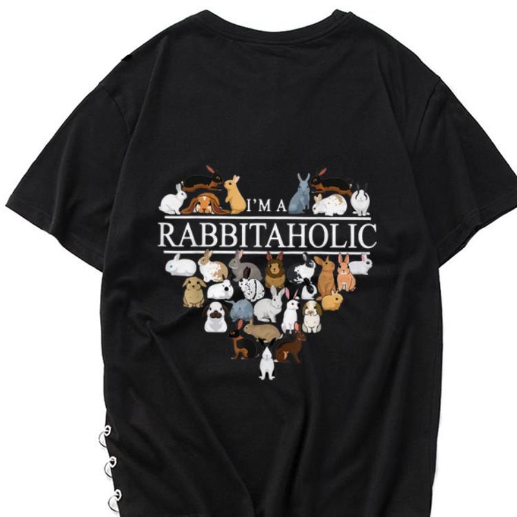 Awesome I m A Rabbit Aholic Heart shirt 1 - Awesome I'm A Rabbit Aholic Heart shirt