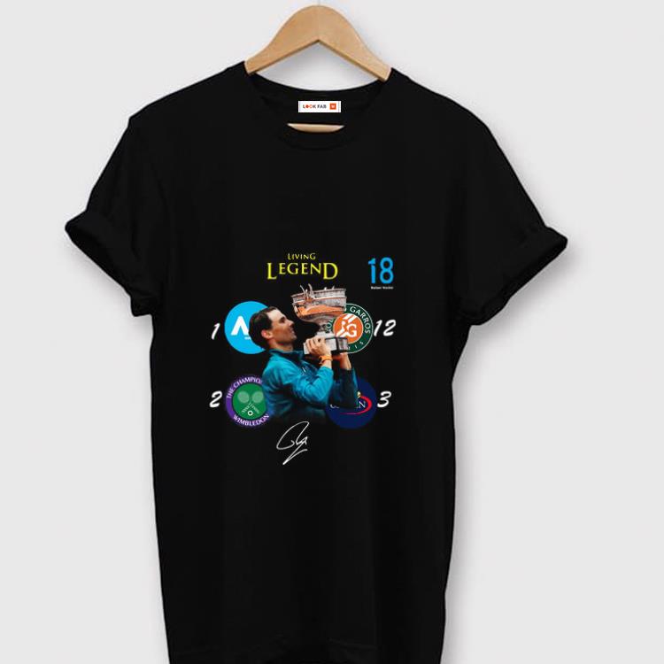 Awesome Living Legend 18 Grand Slam Rafael Nadal Signature shirt 1 - Awesome Living Legend 18 Grand Slam Rafael Nadal Signature shirt