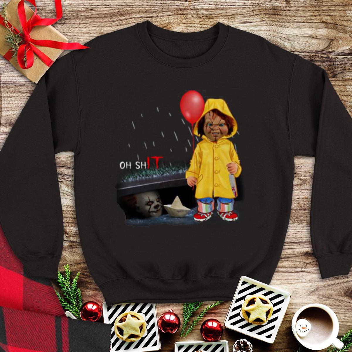 Awesome Oh Shit Chucky Georgie Denbrough Pennywise shirt 1 - Awesome Oh Shit Chucky Georgie Denbrough Pennywise shirt