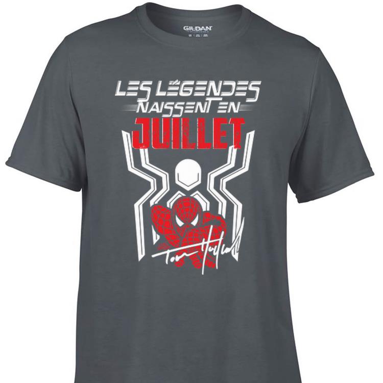 Awesome Spiderman Les Legendes Naissent En Juilllet Signature shirt 1 - Awesome Spiderman Les Legendes Naissent En Juilllet Signature shirt