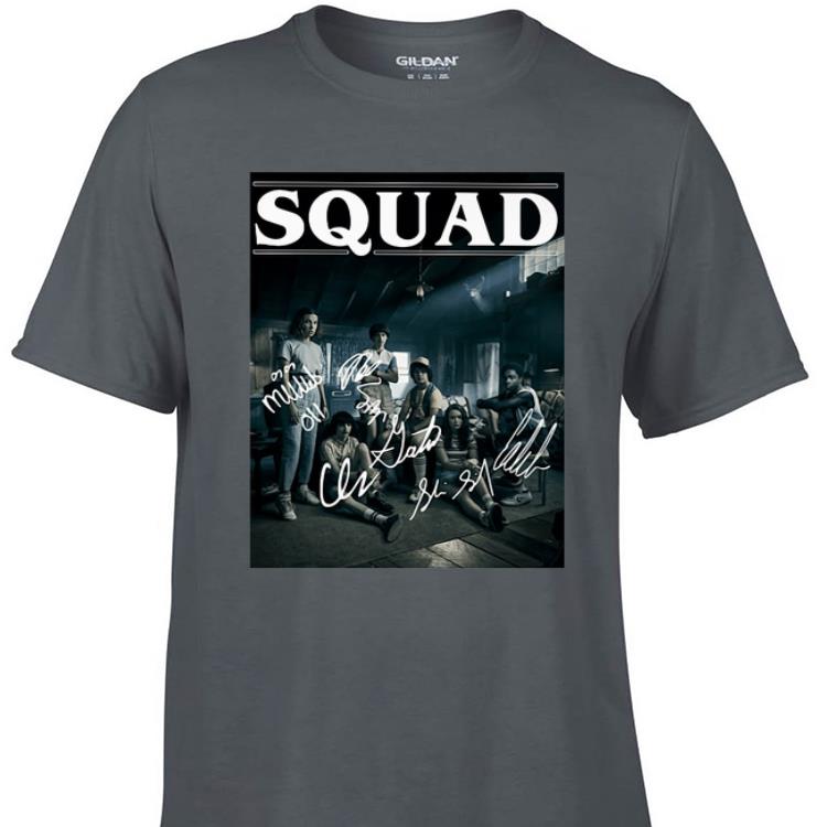 Awesome Squad Signatures Characters Stranger Things 3 shirt 1 - Awesome Squad Signatures Characters Stranger Things 3 shirt