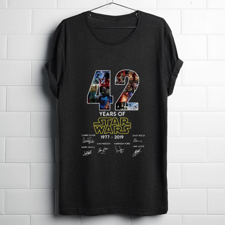 Funny 42 Years Of Star Wars Signature shirt 1 - Funny 42 Years Of Star Wars Signature shirt