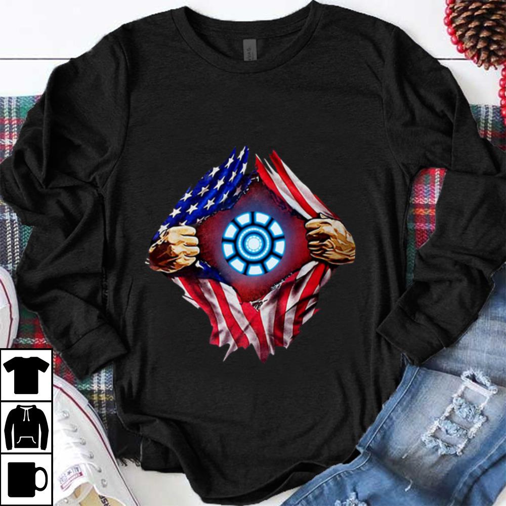 Hot American flag Iron Man Arc Reactor shirt 1 - Hot American flag Iron Man Arc Reactor shirt
