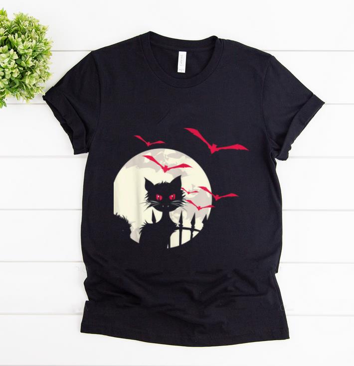 Hot Black Cat Full Moon Bats Costume Cute Easy Halloween Gift shirt 1 - Hot Black Cat Full Moon Bats Costume Cute Easy Halloween Gift shirt