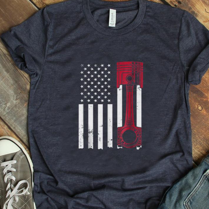 Hot Car Enthusiast American Flag Piston shirt 1 - Hot Car Enthusiast American Flag Piston shirt