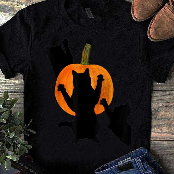 Hot Funny Black Cats Attacking A Pumpkin shirt 1 - Hot Funny Black Cats Attacking A Pumpkin shirt