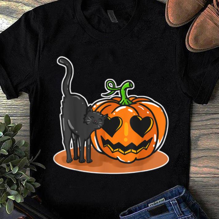 Hot Halloween Cat Pumpkin Love shirt 1 - Hot Halloween Cat Pumpkin Love shirt