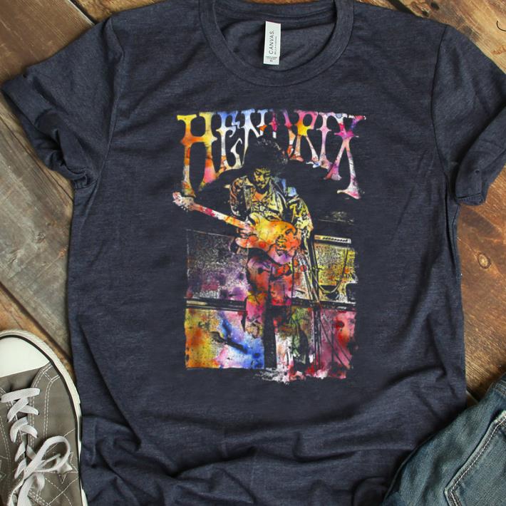 Hot Jimi Hendrix Watercolor Playing Guitar shirt 1 - Hot Jimi Hendrix Watercolor Playing Guitar shirt