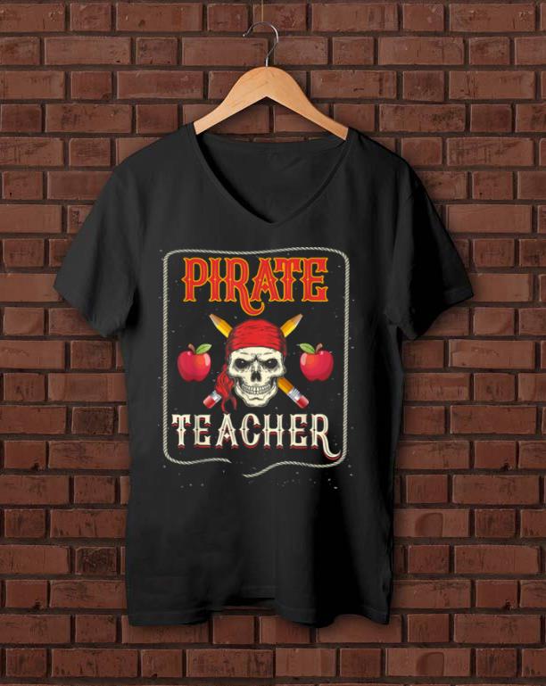 Hot Pirate Teacher Funny Halloween Skull Adult shirt 1 - Hot Pirate Teacher Funny Halloween Skull Adult shirt