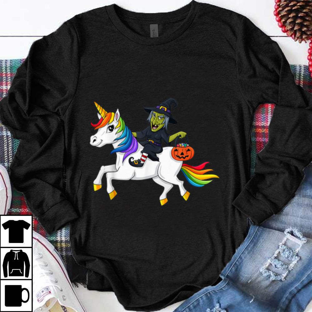 Hot Witch Riding Rainbow Unicorn Halloween shirt 1 - Hot Witch Riding Rainbow Unicorn Halloween shirt