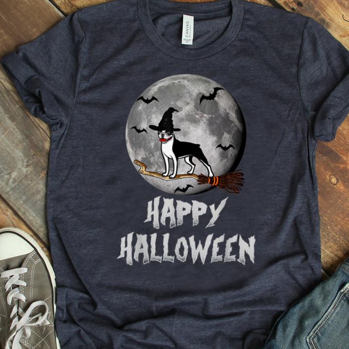 Nice Boston Terrier Witch Happy Halloween Dog Lover shirt 1 - Nice Boston Terrier Witch Happy Halloween Dog Lover shirt