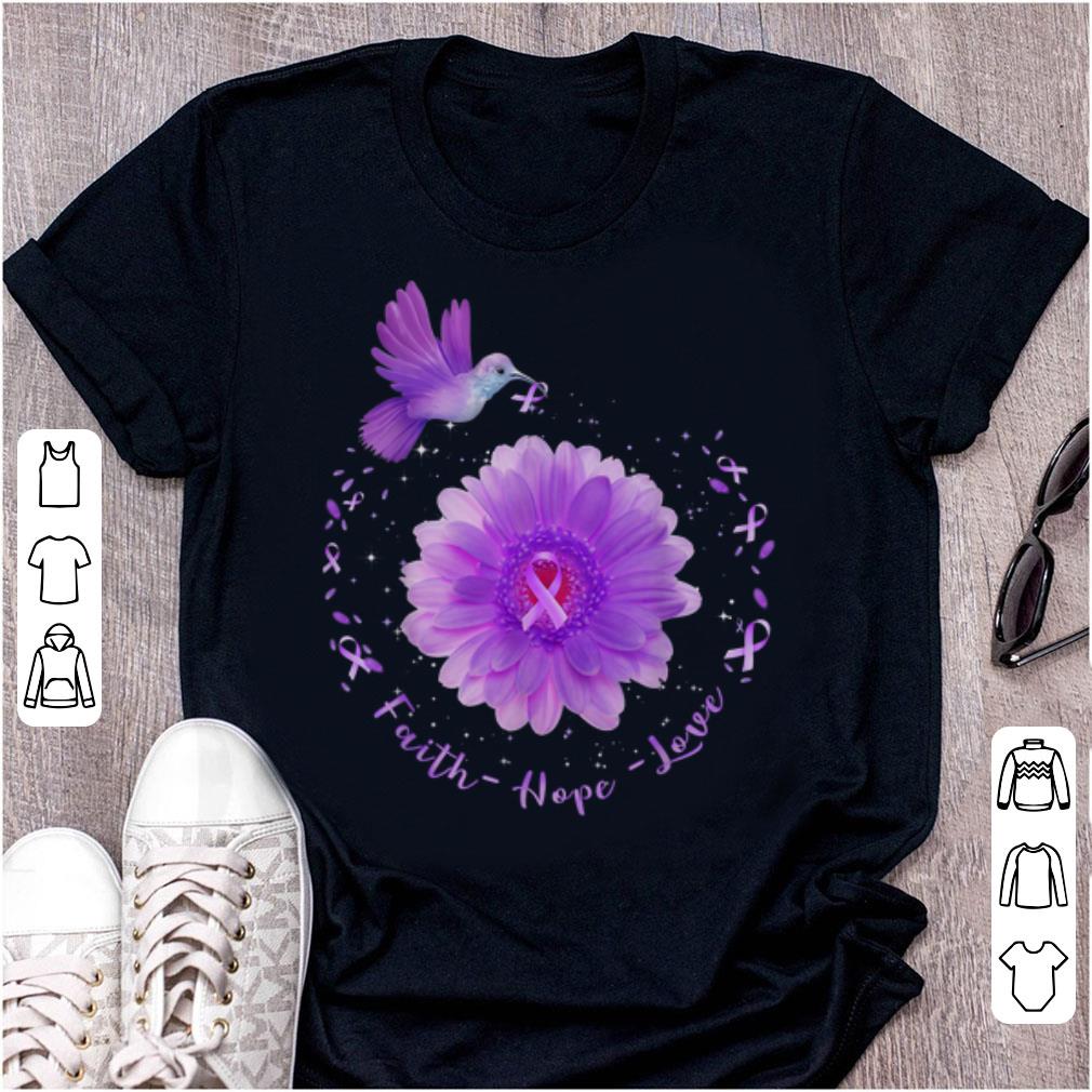 Nice Faith Hope Love Hummingbird Daisy Alzheimer s Awareness shirt 1 - Nice Faith Hope Love Hummingbird Daisy Alzheimer's Awareness shirt