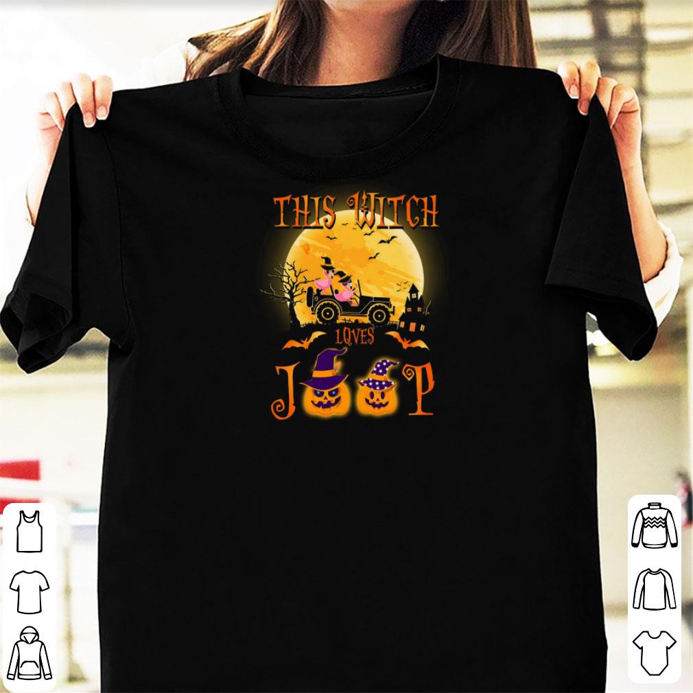 Nice Flamingos this witch loves Jeep Halloween shirts 1 - Nice Flamingos this witch loves Jeep Halloween shirts