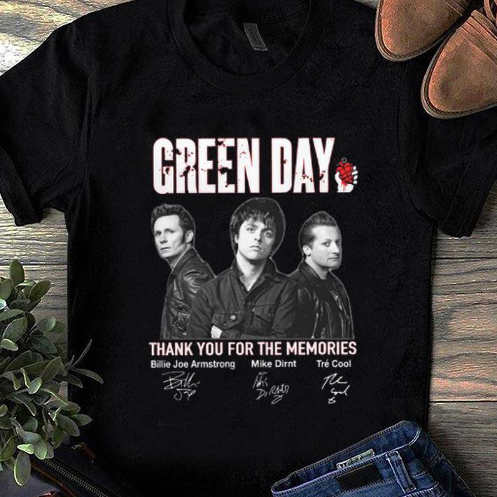 Nice Green Day Signatures Thank You For The Memories shirt 1 - Nice Green Day Signatures Thank You For The Memories shirt
