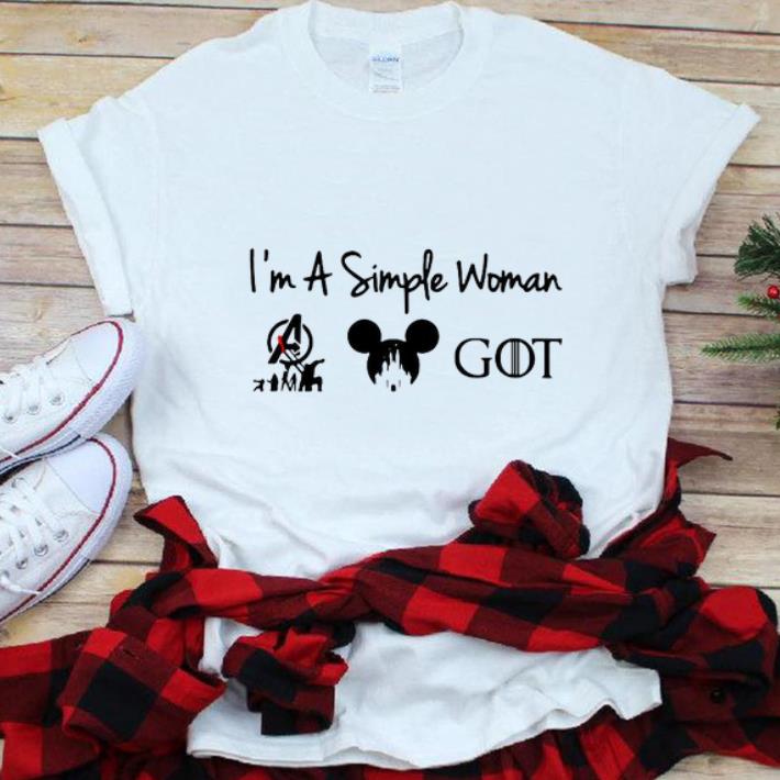 Nice I m A Simple Woman Avenger Disney Mickey Game Of Throne shirt 1 1 - Nice I'm A Simple Woman Avenger Disney Mickey Game Of Throne shirt