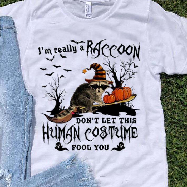 Nice I m Really A Raccoon Don t Let This Human Costume Fool You shirt 1 - Nice I’m Really A Raccoon Don’t Let This Human Costume Fool You shirt