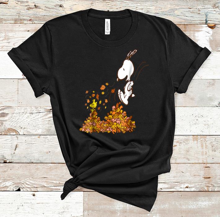 Nice Peanuts Snoopy Jumping Into leaf Autumn shirt 1 - Nice Peanuts Snoopy Jumping Into leaf Autumn shirt