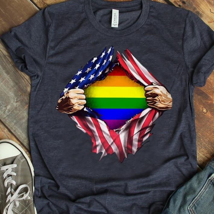 Nice Pride Rainbow Flag Ripped LGBT Gay shirt 1 - Nice Pride Rainbow Flag Ripped LGBT Gay shirt