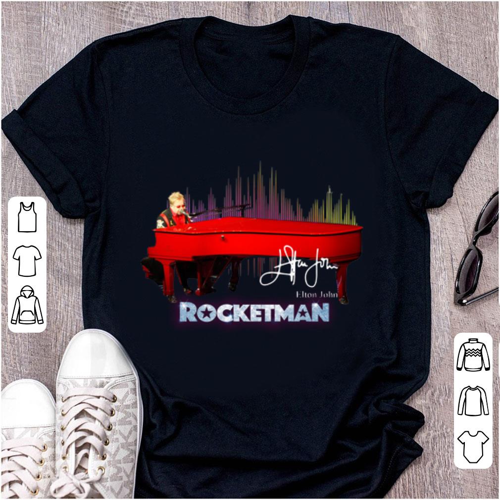 Nice Rocketman Elton John Playing Piano Signature shirt 1 - Nice Rocketman Elton John Playing Piano Signature shirt