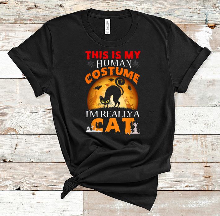 Nice This Is My Human Costume I m Really A Cat Halloween Costume shirt 1 - Nice This Is My Human Costume I'm Really A Cat Halloween Costume shirt