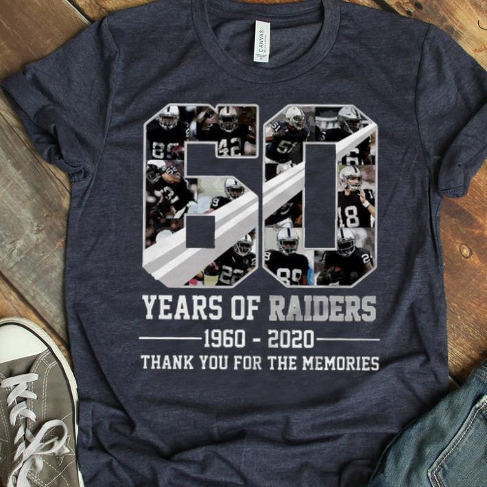 Official 60 Years Of Oakland Raiders Thank You For The Memories shirt 1 - Official 60 Years Of Oakland Raiders - Thank You For The Memories shirt