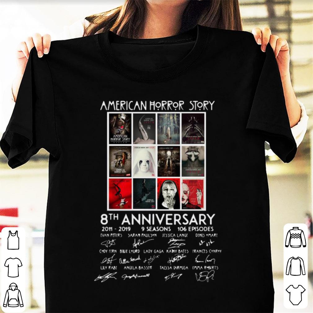 Official American Horror Story 8th Anniversary 2011 2019 Signature shirt 1 - Official American Horror Story 8th Anniversary 2011-2019 Signature shirt