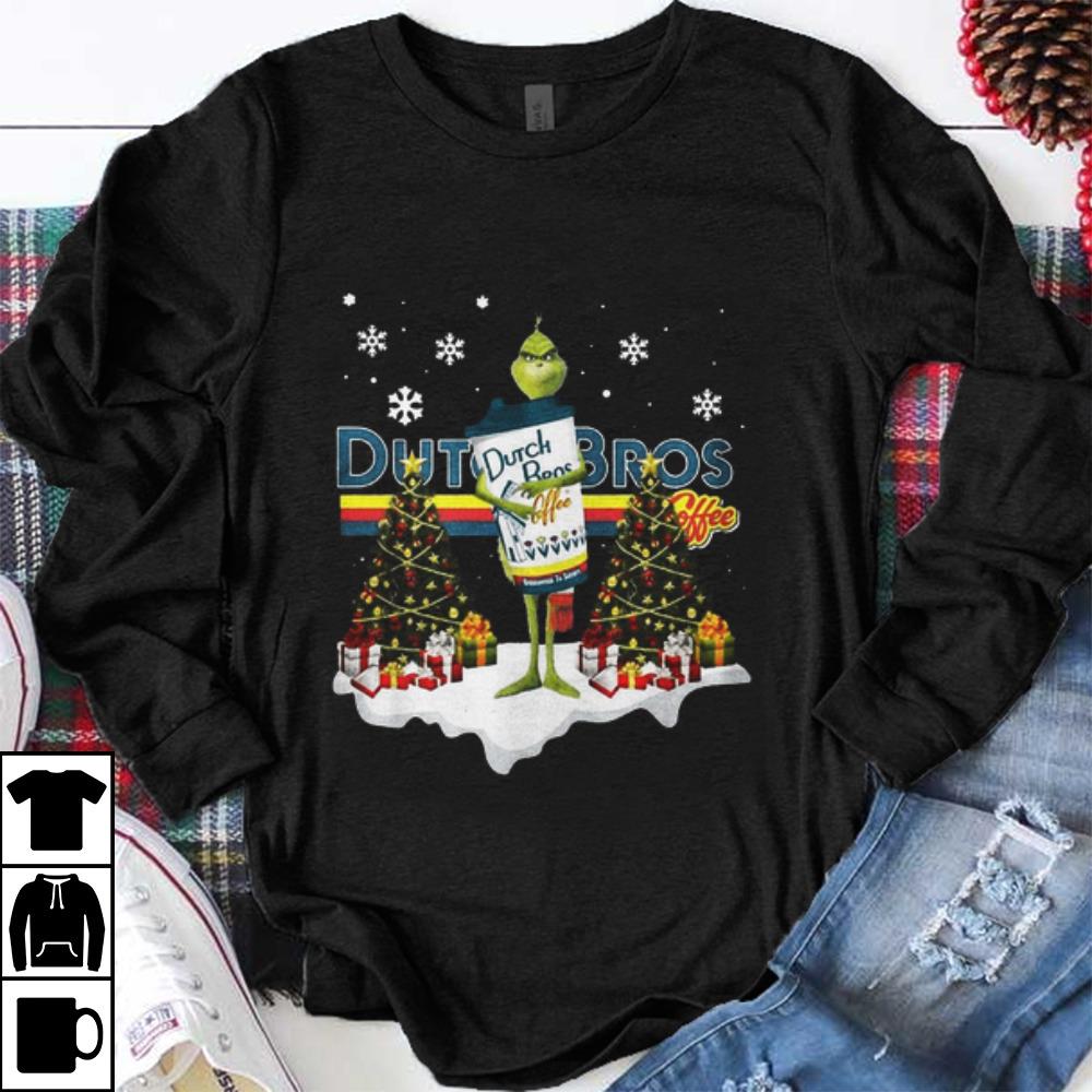 Official Christmas Tree Grinch Hug Dutch Bros Coffee shirt 1 - Official Christmas Tree Grinch Hug Dutch Bros Coffee shirt