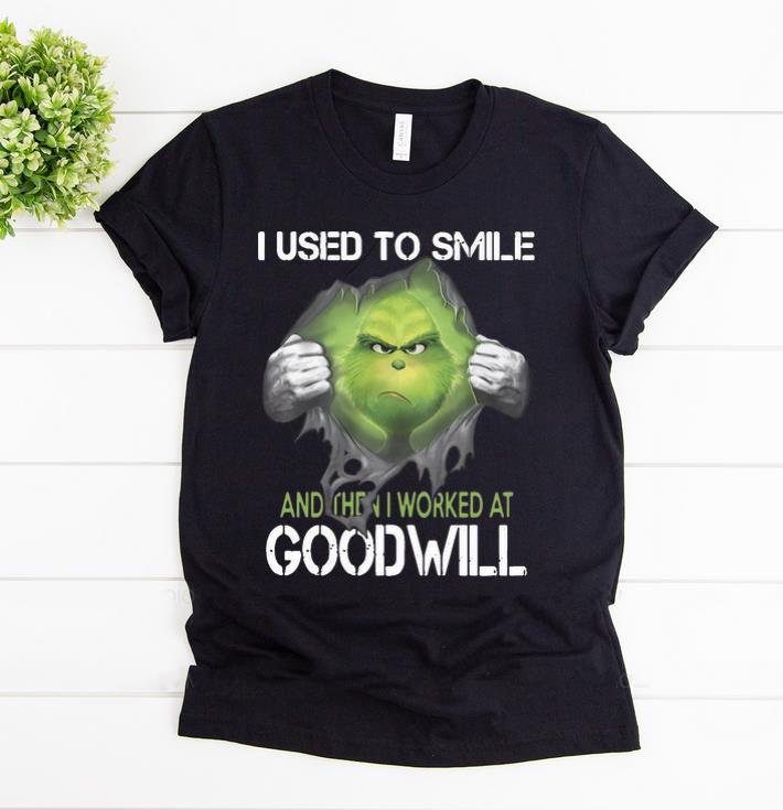 Official Grinch I Use To Smile And Then I Worked At Goodwill Grinch shirt 1 - Official Grinch I Use To Smile And Then I Worked At Goodwill Grinch shirt