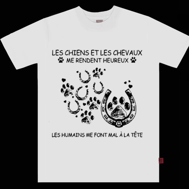 Official Les Chiens Et Les Chevaux Me Rendent Heureux Les Humains Me Font shirt 1 - Official Les Chiens Et Les Chevaux Me Rendent Heureux Les Humains Me Font shirt