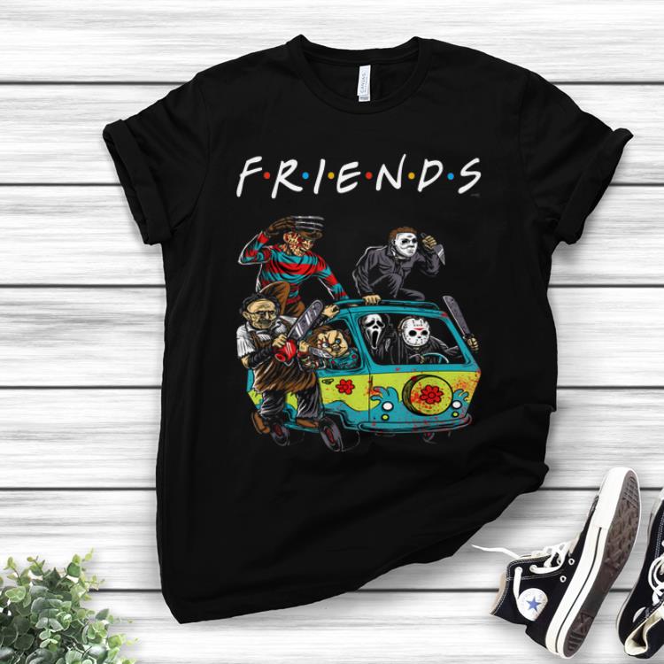 Official Michael Myers Friends In Bus With Horror Character shirts 1 - Official Michael Myers Friends In Bus With Horror Character shirts